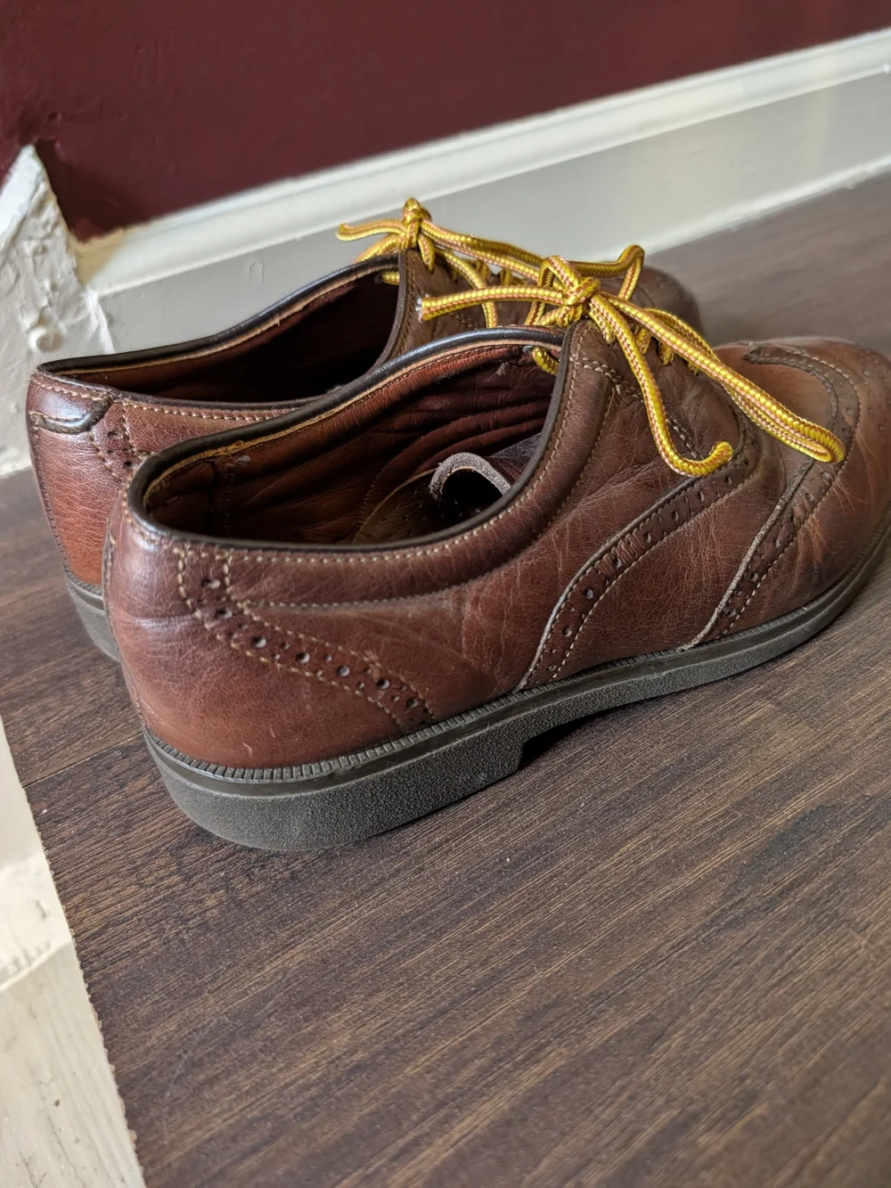 IRON AGE Boots & Shoes Made In USA Brown Leather Brogues Oxford Shoes 7M